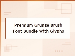 Premium Grunge Brush Font Bundle with Glyphs